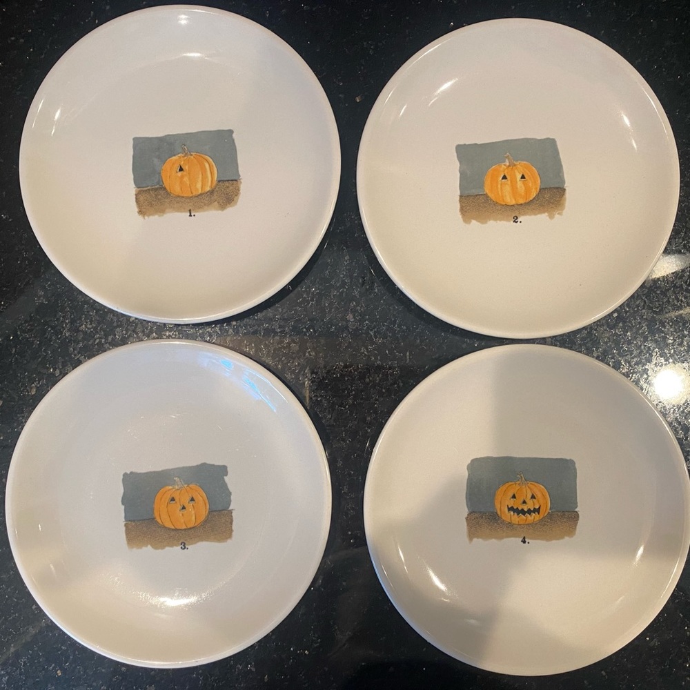 Rare Rae Dunn Pumpkin Appetizer Plates